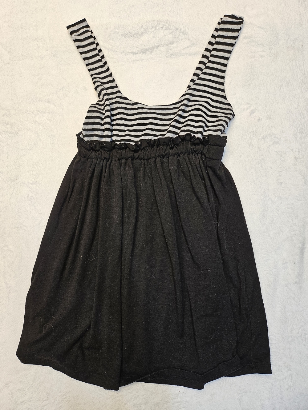 Rue21 Black and White Striped Bodice Mini Dress